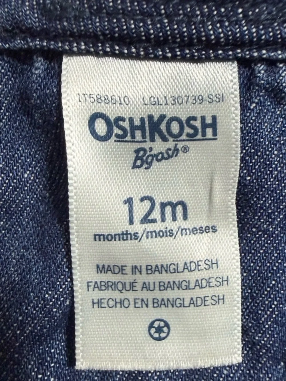 OshKosh B’gosh Baby Girl 12M 3 Piece Bundle Floral Denim Jeans Knit Sweater